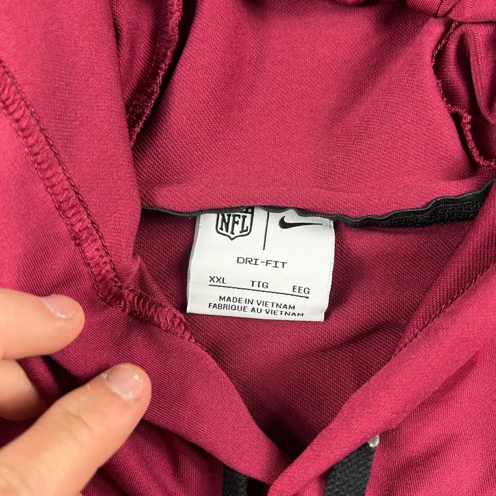 Nike Hoodie Mens XXL Burgundy Washington Commanders NFL Dri-FIT Pullover Shirt - Picture 5 of 9